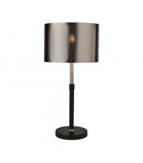 Tischleuchte Table Baustahl Mattschwarz 1 Glühbirne 61,5cm