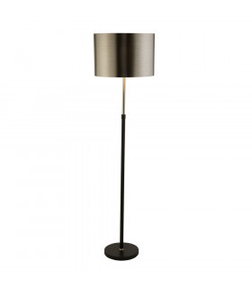 Stehlampe Baustahl Mattschwarz 1 Birne 115cm