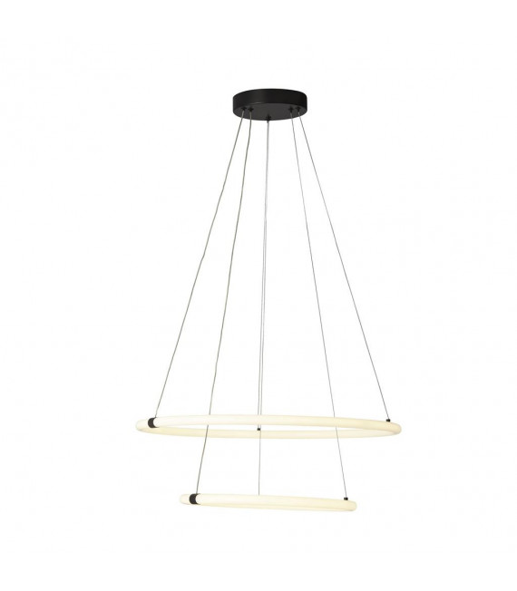 Lámpara de techo LED integrada Revolve Acrílico, acero dulce blanco, negro mate