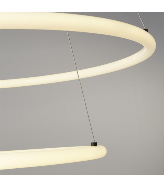 Lámpara de techo LED integrada Revolve Acrílico, acero dulce blanco, negro mate