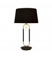 Lampe de table Jazz Plastique,velours,acier doux Noir,laiton satiné,Noir 1 ampoule 47cm