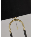 Lampe de table Jazz Plastique,velours,acier doux Noir,laiton satiné,Noir 1 ampoule 47cm