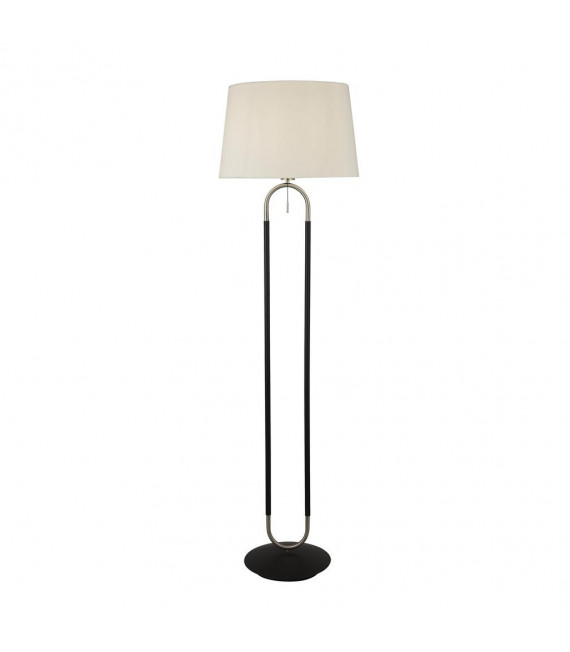 Lampadaire Jazz Plastique,velours,acier doux Argent satiné, blanc,Noir 1 ampoule 139,5cm
