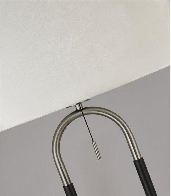 Floor lamp Jazz Plastic, velvet, mild steel Satin silver, white, black 1 bulb 139.5cm