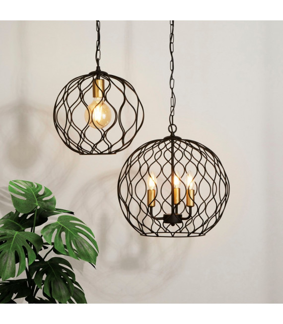 Finesse pendant light Mild steel Matt black 1 bulb 33cm