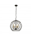 Finesse pendant light Mild steel Matt black 3 bulbs 41cm