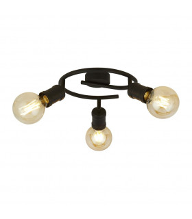 Ceiling light Dance 3 bulbs Mild steel Black,sabBlack