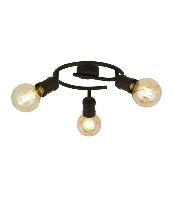 Ceiling light Dance 3 bulbs Mild steel Black,sabBlack
