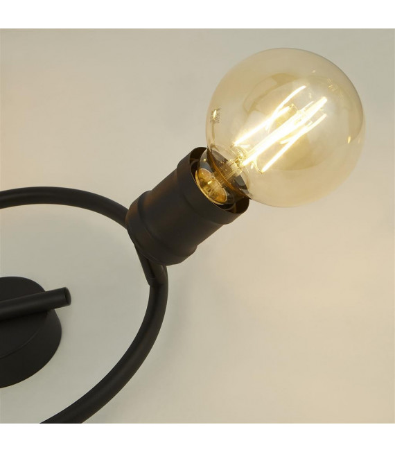 Ceiling light Dance 3 bulbs Mild steel Black,sabBlack