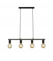Pendant light Dance Mild steel Black,sabBlack 4 bulbs 12cm