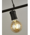 Suspension Dance Acier doux Noir,sabNoir 4 ampoules 12cm