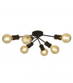 Dance 6-light ceiling light Mild steel Black