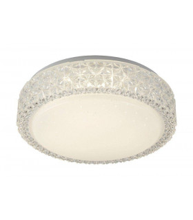 Plafonnier Flush Acier blanc 1 ampoule 9cm