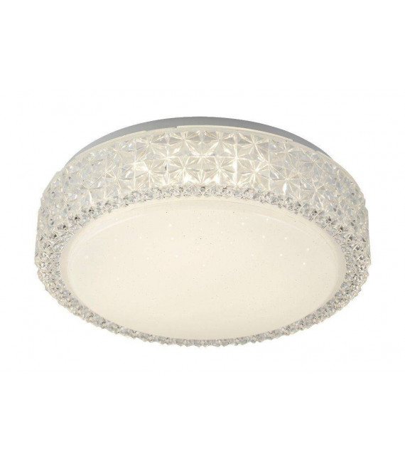 Plafonnier Flush Acier blanc 1 ampoule 9cm