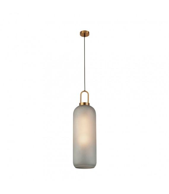 Pendente di design Pipetta Vetro, acciaio dolce Ottone, vetro acidato 1 lampadina 53,5 cm