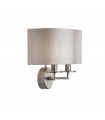 Lampe avec abat jour Knightsbridge Acier doux Argent satiné 2 ampoules 26cm
