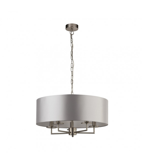 Ciondolo Knightsbridge Acciaio dolce Argento satinato 5 lampadine 31cm