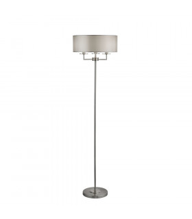 Lampadaire Knightsbridge Acier doux Argent satiné 3 ampoules 156cm