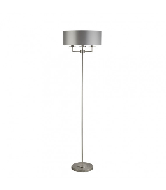 Knightsbridge floor lamp Mild steel Satin silver 3 bulbs 156cm