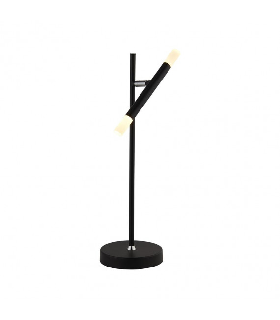 Lampe LED intégré Wands Acrylique,acier doux Chrome,Noir mat,givré 1 ampoule 48,5cm
