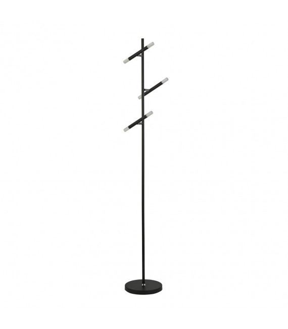 Integrierte LED-Stehleuchte Wands Acryl, Baustahl Chrom, Mattschwarz, mattiert 3 Glühbirnen 150cm