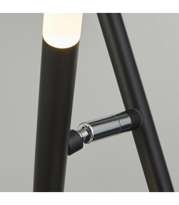 Integrierte LED-Stehleuchte Wands Acryl, Baustahl Chrom, Mattschwarz, mattiert 3 Glühbirnen 150cm