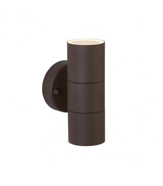 Metro garden light Glass, stainless steel Rust brown 2 bulbs 16cm