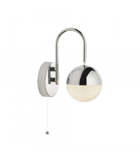 Marbles wall light Mild Steel Chrome 1 bulb 20cm