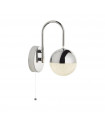 Applique murale Marbles Acier doux Chrome 1 ampoule 20cm