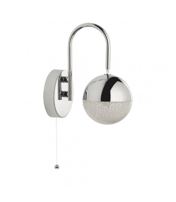 Marbles wall light Mild Steel Chrome 1 bulb 20cm