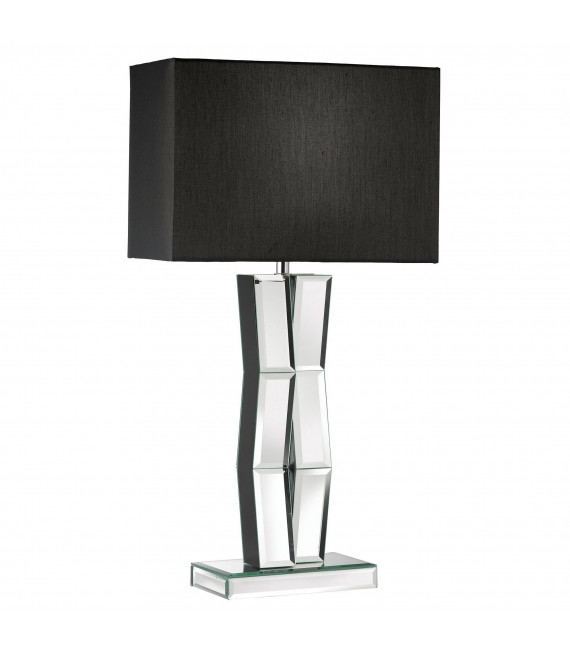 Mirror table lamp Black glass, mirror 1 bulb 60cm