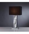 Mirror table lamp Black glass, mirror 1 bulb 60cm