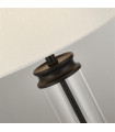 Lampe de table Pedestal Verre,plastique,tissu,acier doux blanc,noir,Transparent 1 ampoule 49,5cm