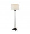 Lampadaire Pedestal Verre,plastique,tissu,acier doux blanc,noir,Transparent 1 ampoule 156cm