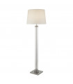 Lampadaire Pedestal Verre,plastique,tissu,acier doux Argent satiné,crème,Transparent 1 ampoule 156cm