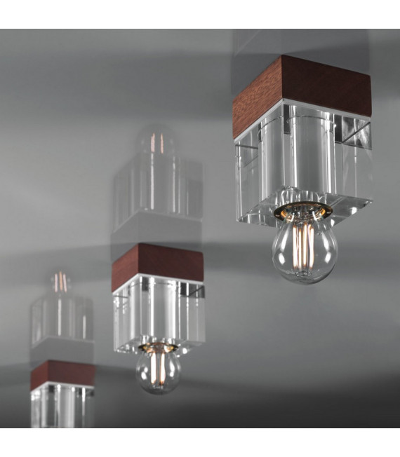 Plafonnier Riviera 1 ampoule Acajou