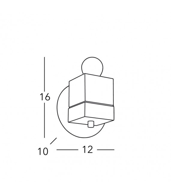 Riviera wall light 1 light Mahogany