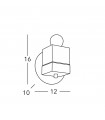Riviera wall light 1 light Mahogany