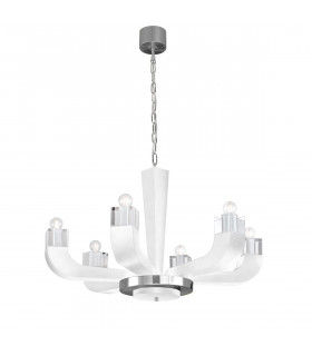 Riviera pendant light 6 white bulbs