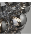 Plafonnier Berry 13 ampoules Verre,acier doux Chrome,fumé