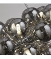 Suspension Berry Verre,acier doux Chrome,fumé 25 ampoules 31cm