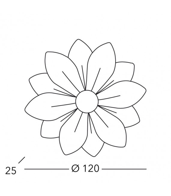 Aplique de pared Fiore Mat blanco 6 bombillas 226cm
