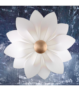 Fiore wall light 6 bulbs 24 carat gold