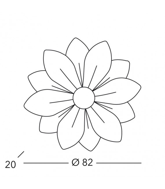 Aplique Fiore 6 bombillas oro 24 kilates