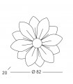 Applique murale Fiore 6 ampoules 24 carats d'or