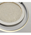 Suspension design Gyroscope Verre,acier inoxydable,caoutchouc en silicone,acier doux Chrome, blanc,Transparent 33 Cm
