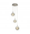 Gyroscope suspension Glass, stainless steel, silicone rubber, mild steel Chrome, white, Transparent 1 bulb 27.5cm