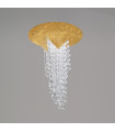 Design cast iron gold leaf ceiling light 1 bulb 34cm