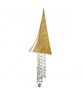 Lampada da parete di design Ghisa Foglia oro 1 lampadina 70cm