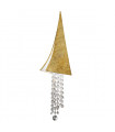 Applique design Fonte Feuille d'or 1 ampoule 70cm